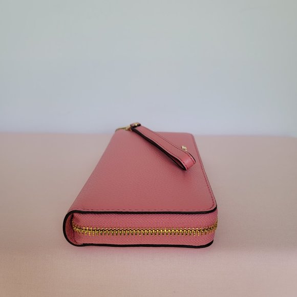 MICHAEL KORS Jet Set Travel Continental Pebbled Leather Wallet-Tea Rose⭐ - Picture 10 of 16